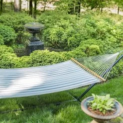 Large Quilted Sunbrella Fabric Hammock - Cove Pebble