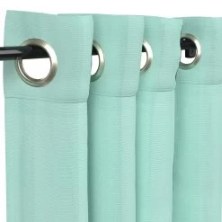 Sunbrella Canvas Glacier Outdoor Curtain With Grommets