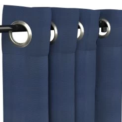 Sunbrella Canvas Navy Outdoor Curtain With Grommets