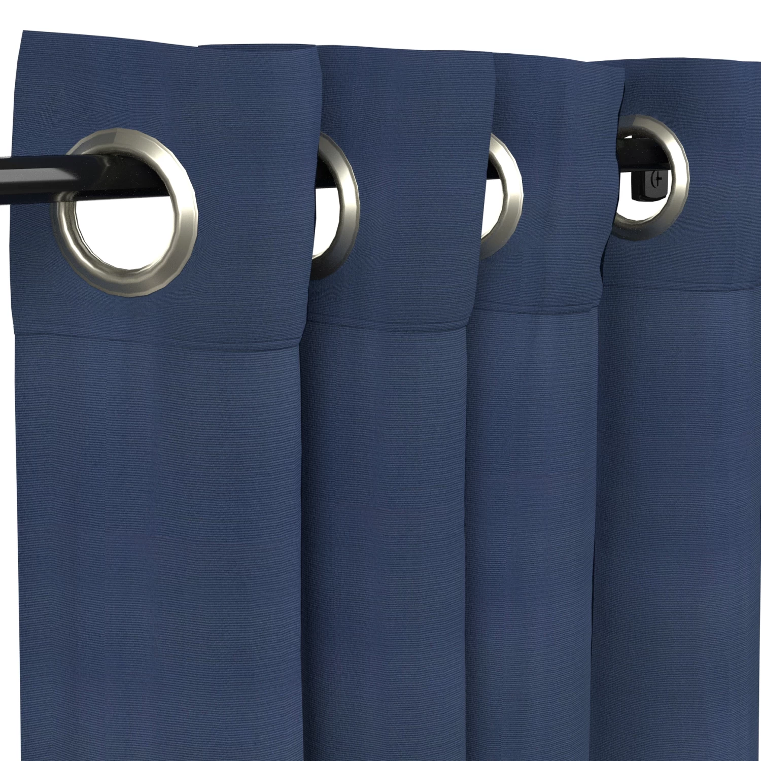 Sunbrella Canvas Navy Outdoor Curtain With Grommets 3 Sunbrella Canvas Navy Outdoor Curtain With Grommets