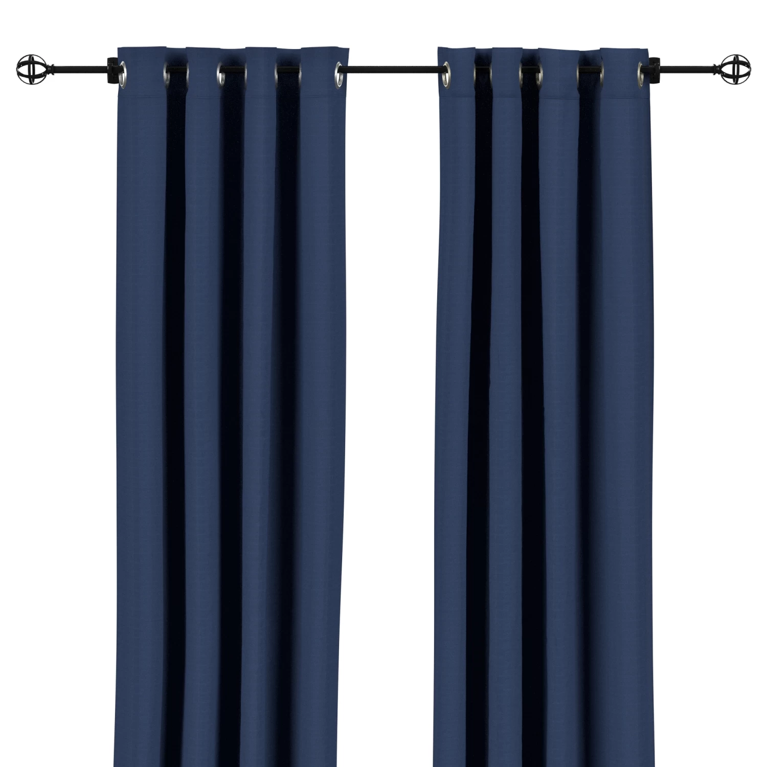 Sunbrella Canvas Navy Outdoor Curtain With Grommets 4 Sunbrella Canvas Navy Outdoor Curtain With Grommets - Image 2