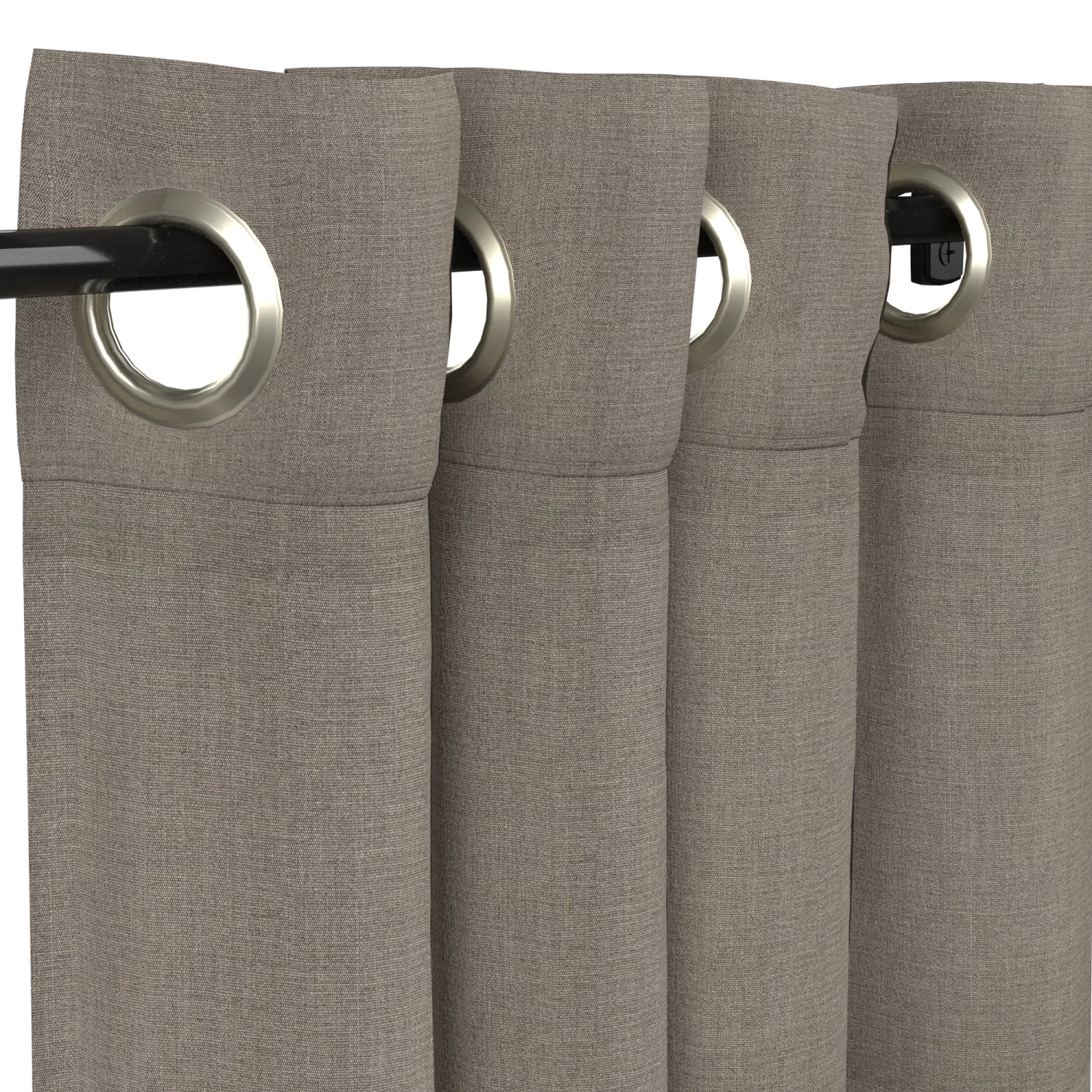 Sunbrella Cast Shale Outdoor Curtain With Grommets 3 Sunbrella Cast Shale Outdoor Curtain With Grommets