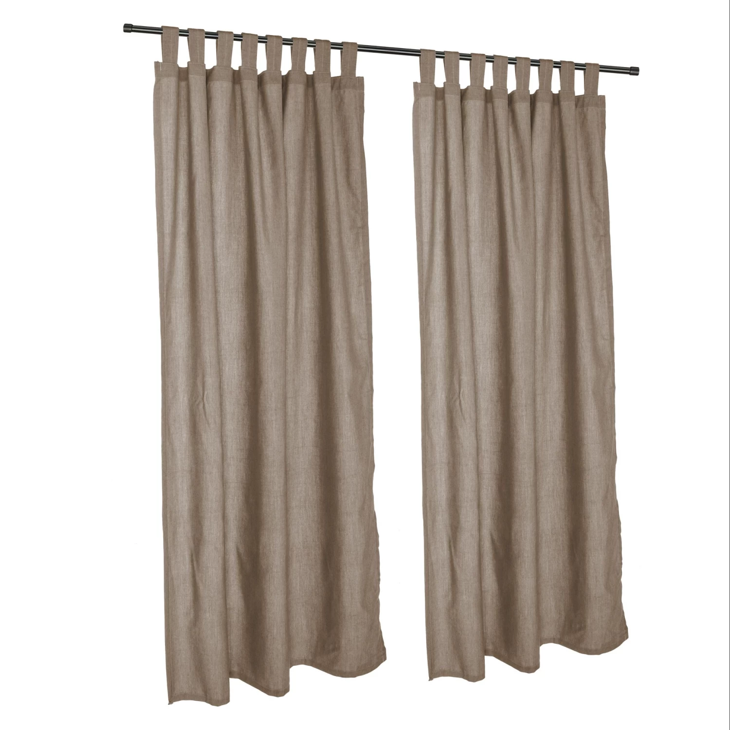 Sunbrella Cast Shale Outdoor Curtain With Grommets 5 Sunbrella Cast Shale Outdoor Curtain With Grommets - Image 3