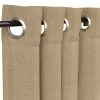 Sunbrella Linen Sesame Outdoor Curtain With Grommets -Boutique Hammock Shop curssgrs n angled2 xx