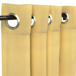 Sunbrella Canvas Wheat Outdoor Curtain With Grommets