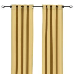 Sunbrella Canvas Wheat Outdoor Curtain With Grommets -Boutique Hammock Shop curwhgrs n wide xx