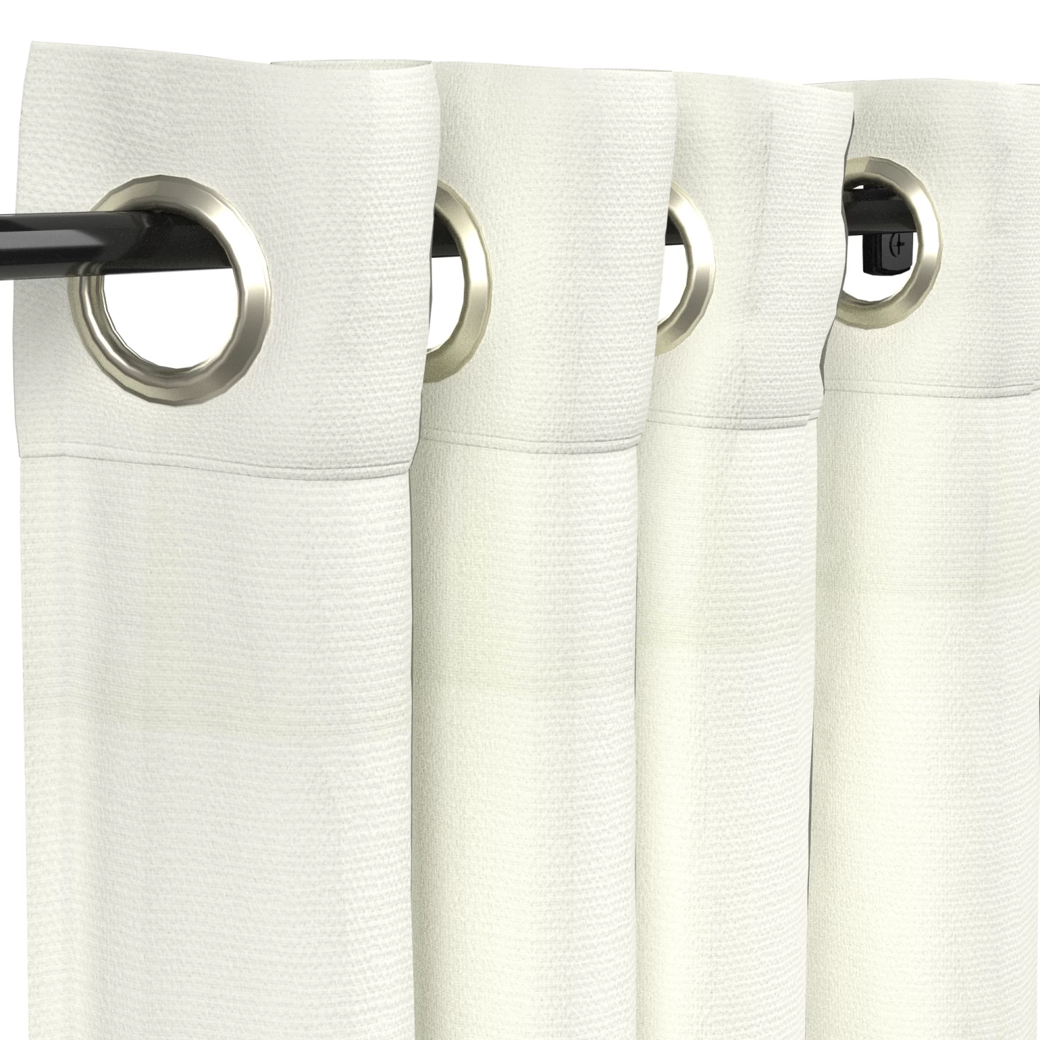 Sunbrella Canvas White Outdoor Curtains With Grommets 3 Sunbrella Canvas White Outdoor Curtains With Grommets
