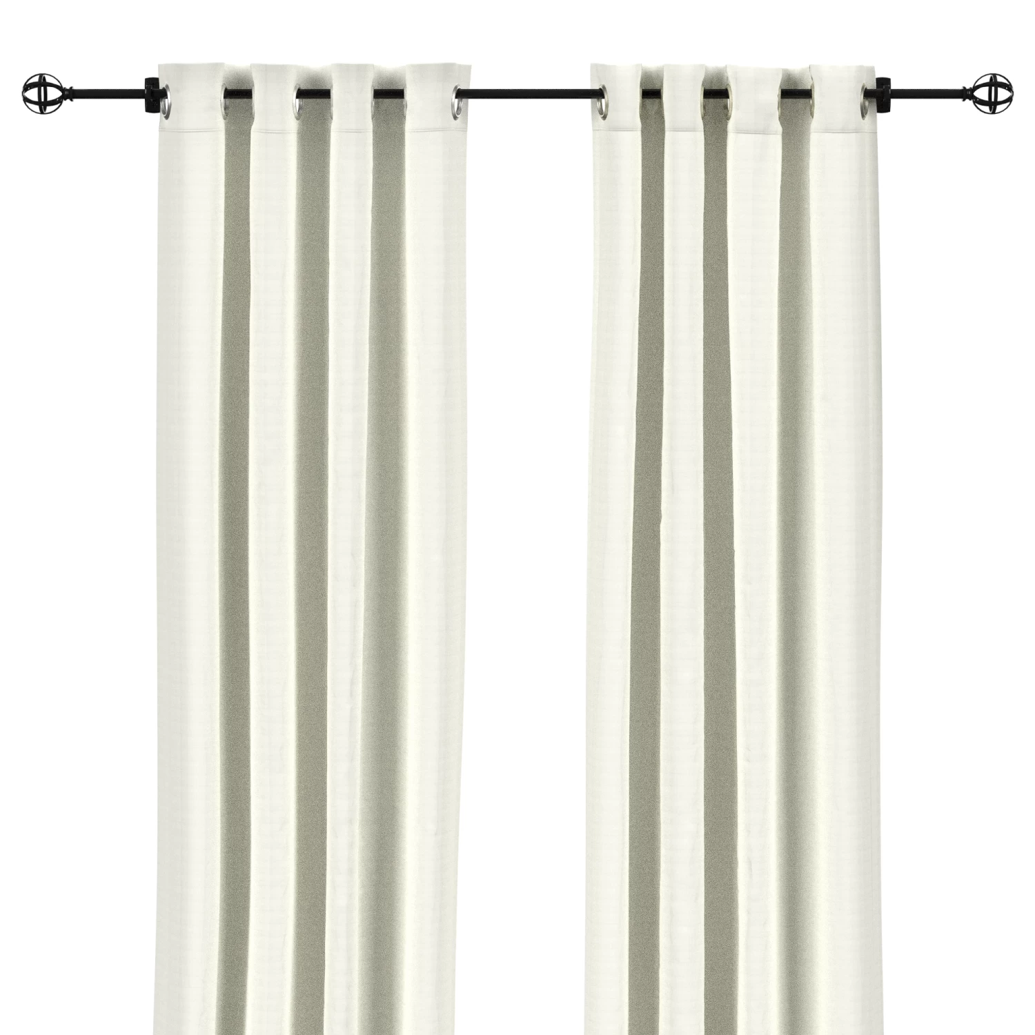Sunbrella Canvas White Outdoor Curtains With Grommets 5 Sunbrella Canvas White Outdoor Curtains With Grommets - Image 3