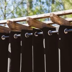 Dark Chocolate Extra Wide Outdoor Curtain