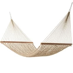 DURACORDĀ® Large Rope Hammock - Antique Brown Oatmeal Heirloom Tweed