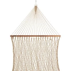 DURACORD® Large Rope Hammock - Antique Brown Oatmeal Heirloom Tweed -Boutique Hammock Shop dc 13abot 5 xx