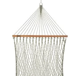 DURACORD® Large Rope Hammock - Green Oatmeal Heirloom Tweed -Boutique Hammock Shop dc 13got 4 xx