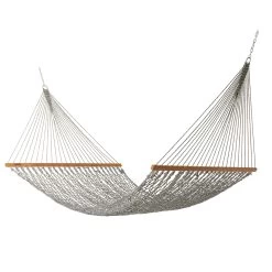 DURACORD® Deluxe Rope Hammock - Navy Oatmeal Heirloom Tweed -Boutique Hammock Shop dc 14nvot 1 xx