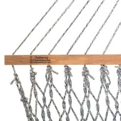 DURACORD® Deluxe Rope Hammock - Navy Oatmeal Heirloom Tweed -Boutique Hammock Shop dc 14nvot 2 xx 1