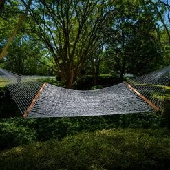 DURACORD® Deluxe Rope Hammock - Navy Oatmeal Heirloom Tweed