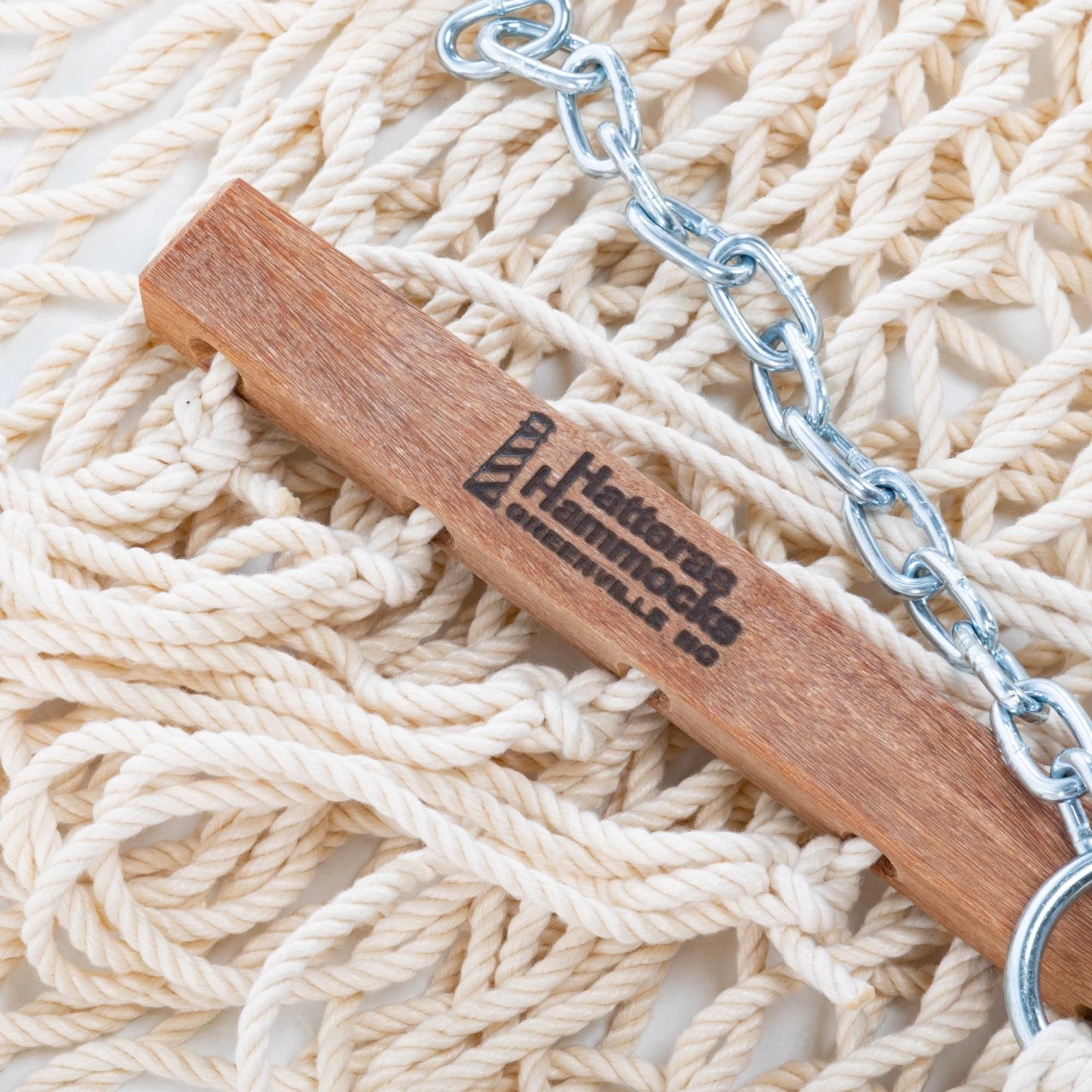 DURACORD® Deluxe Rope Hammock - Oatmeal 6 DURACORD® Deluxe Rope Hammock - Oatmeal - Image 4