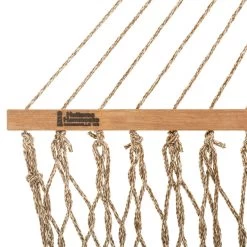 DURACORD® Large Rope Hammock - Antique Brown Oatmeal Heirloom Tweed -Boutique Hammock Shop dc 15abot 2 xx