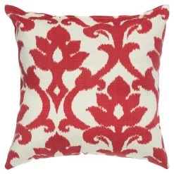 Cherry Red Basalto Outdoor Throw Pillow 18 In. X 18 In. Square