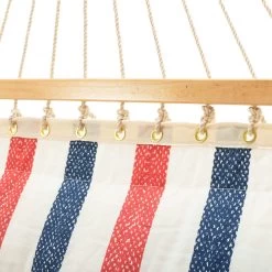 Large Polyester Pillowtop Hammock - Red, White & Blue Stripe -Boutique Hammock Shop dlxpts bs studio3 xx