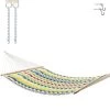 Large Polyester Pillowtop Hammock - Yellow Multicolor Stripe -Boutique Hammock Shop dlxpts ss studiomain xx