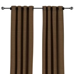 Sunbrella Dupione Walnut Outdoor Curtain With Grommets 25 Sunbrella Dupione Walnut Outdoor Curtain With Grommets -Boutique Hammock Shop dupione walnut front xx