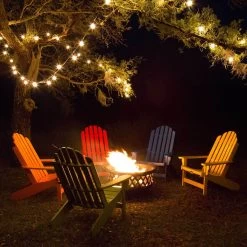 DURAWOOD® Essentials Adirondack Chair -Boutique Hammock Shop dwac1 multiple rainbow colors night around fire xx
