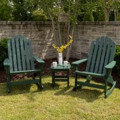 DURAWOOD® 3 Piece Essentials Adirondack Rocker Set