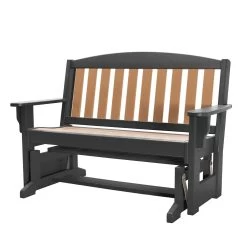 DURAWOOD® Glider Bench -Boutique Hammock Shop dwgl1ww cedar black xx