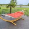 Large Sunbrella Tufted Hammock With Detachable Pillow - Echo Sangria -Boutique Hammock Shop echo sangria tufted lifetstyle 2 xx