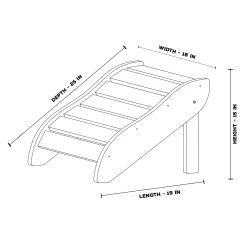 DURAWOOD® 5 Piece Essentials Adirondack Set 15 DURAWOOD® 5 Piece Essentials Adirondack Set -Boutique Hammock Shop fr1 footrest dimensions xx 1