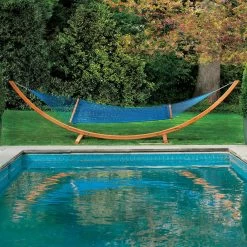 Boutique Hammock Shop 10 DURACORD® Deluxe Rope Hammock - Coastal Blue