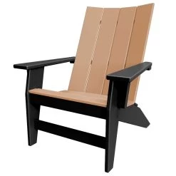 DURAWOOD® 3 Piece Refined Adirondack Chair And Side Table Set -Boutique Hammock Shop hhac1 black cedar xx