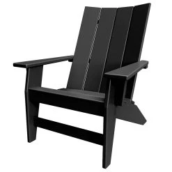 DURAWOOD® 3 Piece Refined Adirondack Chair And Side Table Set -Boutique Hammock Shop hhac1 black xx