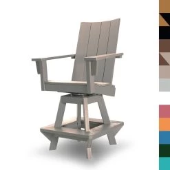 DURAWOOD® 3 Piece Refined Counter Height Swivel Set -Boutique Hammock Shop hhccsw1 hatteras outdoor swivel counter chair blocks xx xx