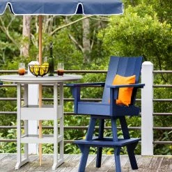 DURAWOOD® 3 Piece Refined Bar Height Swivel Chair Set -Boutique Hammock Shop hhhdc1 bhtr lifestyle3 xx