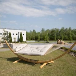Large Sunbrella Tufted Hammock With Detachable Pillow - Integrated Pewter