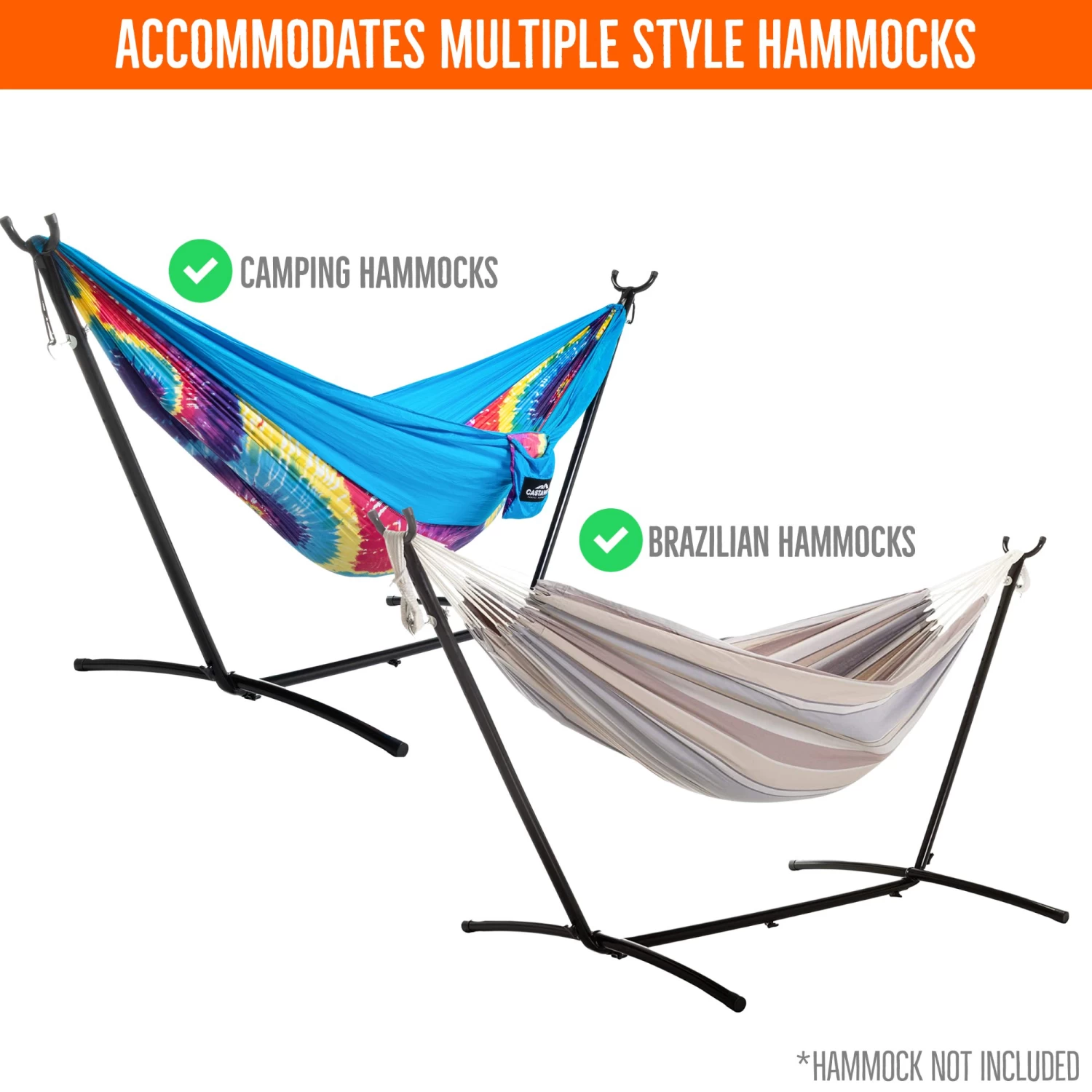 9 Ft Black Portable Camping/Brazilian Space Saving Steel Hammock Stand With Storage Bag 4 9 Ft Black Portable Camping/Brazilian Space Saving Steel Hammock Stand With Storage Bag - Image 2