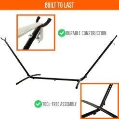 9 Ft Black Portable Camping/Brazilian Space Saving Steel Hammock Stand With Storage Bag 9 9 Ft Black Portable Camping/Brazilian Space Saving Steel Hammock Stand With Storage Bag -Boutique Hammock Shop l slgst graphicimage2 xx