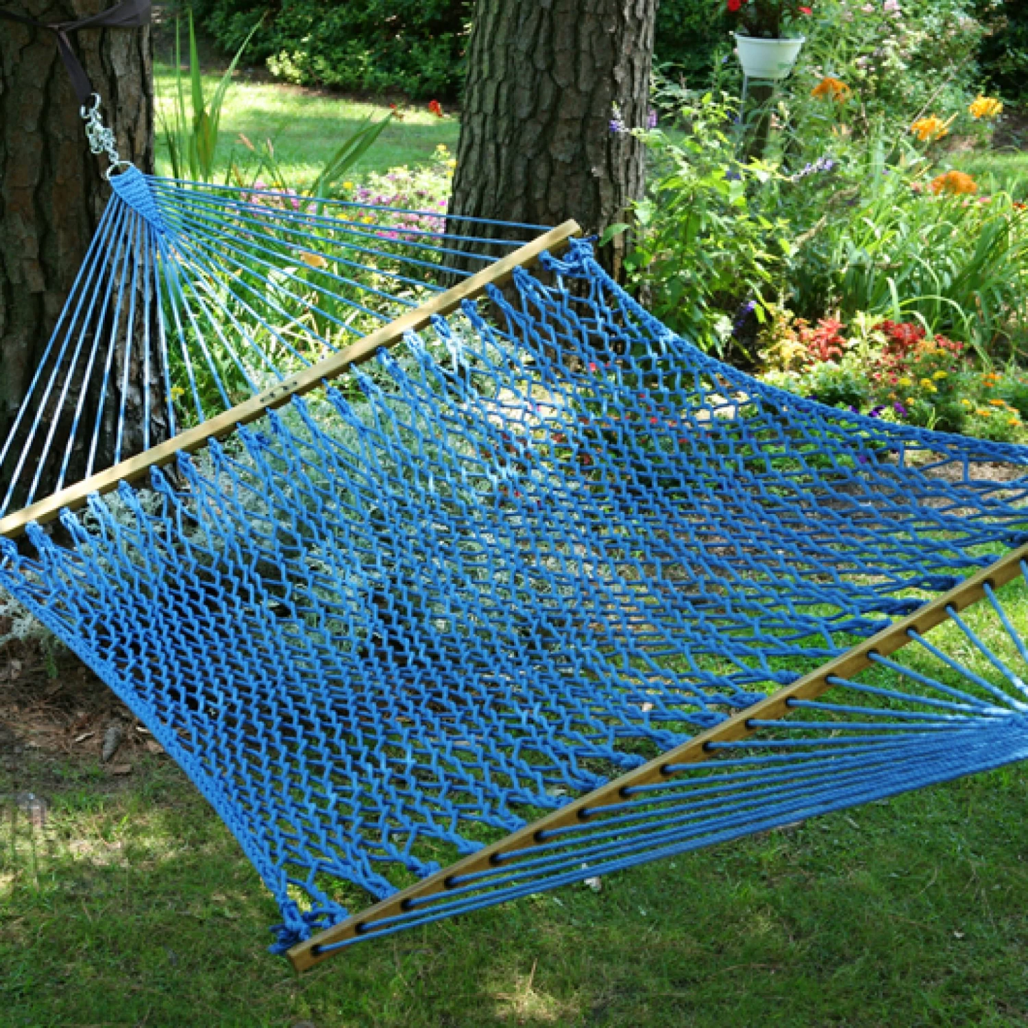 DURACORD® Large Original Rope Hammock - Coastal Blue 4 DURACORD® Large Original Rope Hammock - Coastal Blue - Image 2