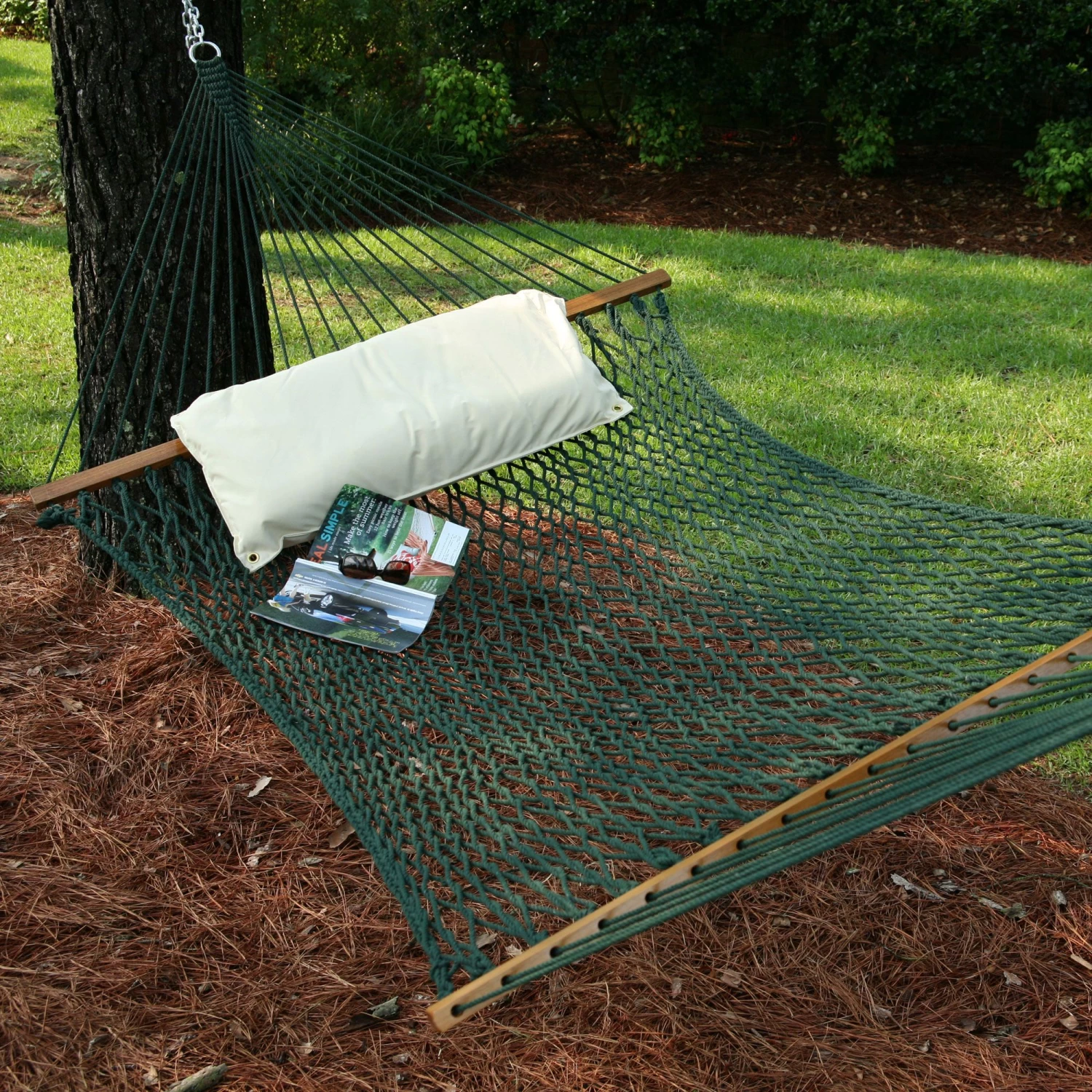 DURACORD® Large Original Rope Hammock - Green 3 DURACORD® Large Original Rope Hammock - Green