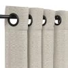 Sunbrella Linen Silver Outdoor Curtain With Grommets 2 Sunbrella Linen Silver Outdoor Curtain With Grommets -Boutique Hammock Shop linen silver angled xx