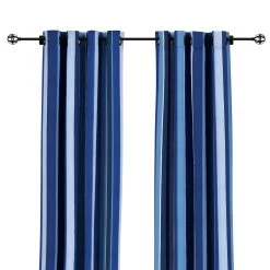 Sunbrella Milano Cobalt Outdoor Curtain -Boutique Hammock Shop milano cobalt front xx