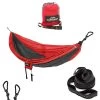 Double Travel Hammock - Red/Charcoal -Boutique Hammock Shop pa 8101mp6 studio xx