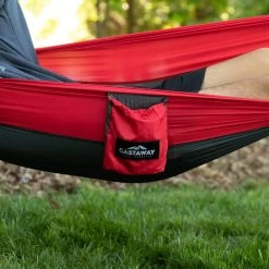 Double Travel Hammock - Red/Charcoal -Boutique Hammock Shop pa 9001lifestyle3 xx