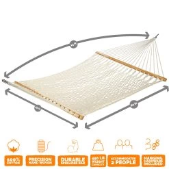 13 Ft. Double Traditional Cotton Rope Hammock With FREE Hanging Hardware 13 13 Ft. Double Traditional Cotton Rope Hammock With FREE Hanging Hardware -Boutique Hammock Shop pc 13 graphics xx