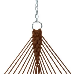 13 Ft. Double Antique Brown Polyester Rope Hammock With Hanging Hardware & Storage Bag Included -Boutique Hammock Shop pc 13absb 3 xx