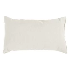 Canvas White Sunbrella Outdoor Throw Pillow 19 In. X 10 In. Rectangle/Lumbar