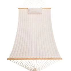 Large Double Quilted Hammock With Detachable Pillow - Natural Solid 12 Large Double Quilted Hammock With Detachable Pillow - Natural Solid -Boutique Hammock Shop q9810psb studio3 xx