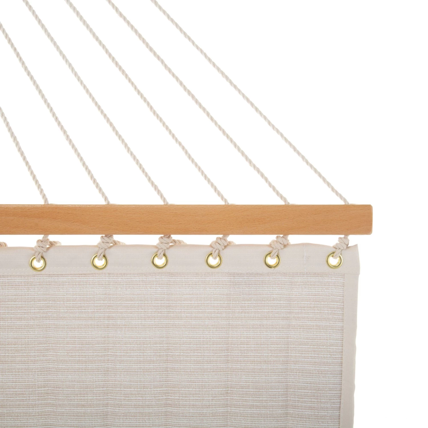 Large Double Quilted Hammock With Detachable Pillow - Natural Solid 6 Large Double Quilted Hammock With Detachable Pillow - Natural Solid - Image 4