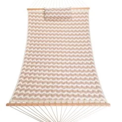Large Double Quilted Hammock With Detachable Pillow - Beige Chevron -Boutique Hammock Shop q9812psb studio3 xx